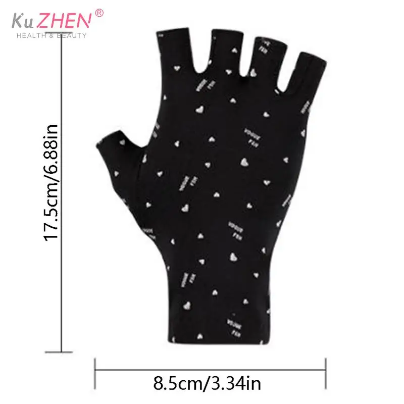 1Pairs Anti UV Radiation Protection Gloves UV Protection Glove Heat Insulating Fingerless Gloves Nail Dryer Tools