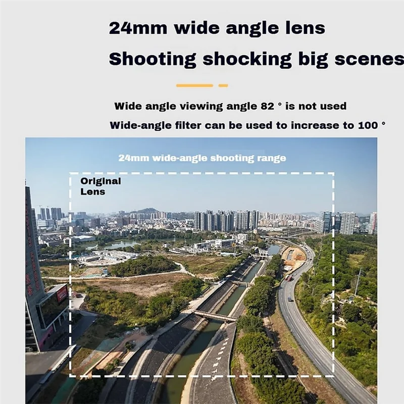 

Улучшите видение вашего дрона с широкоугольным объективом диаметром 24 мм для DJI Flip, 100 шт. ° Угол обзора, аксессуары для ручного стабилизатора