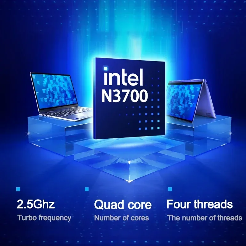 كمبيوتر محمول جديد 14.1 بوصة Intel N3700 16GB RAM + 1024GB ROM شاشة حافة ضيقة PC Windows 11 مكتب الترفيه كمبيوتر محمول خفيف الوزن #5