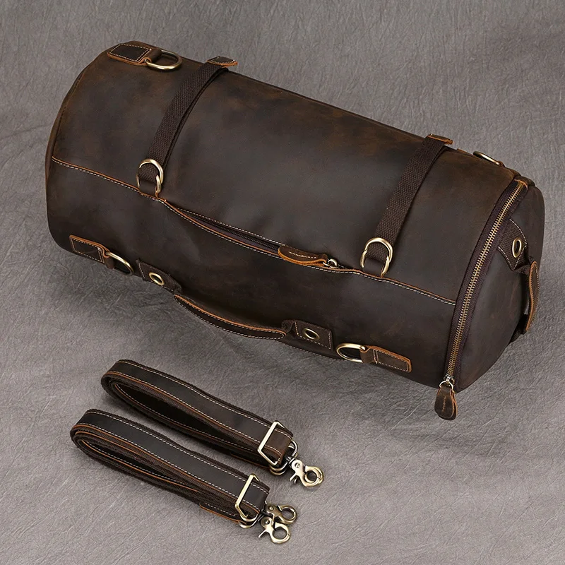 

Male Backpack Genuine Leather Travel Bag for Man Cowhide Leather Travelling Bag Multifunctional Bagpack Sport Tactical Backpack