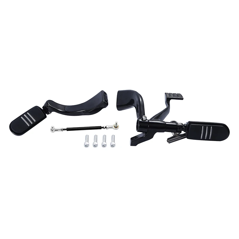 Motorcycle Mid Control Foot Pegs Kit Footrests Fit For  Sportster XL1200 Iron XL883 Custom 1200C 2004-2013