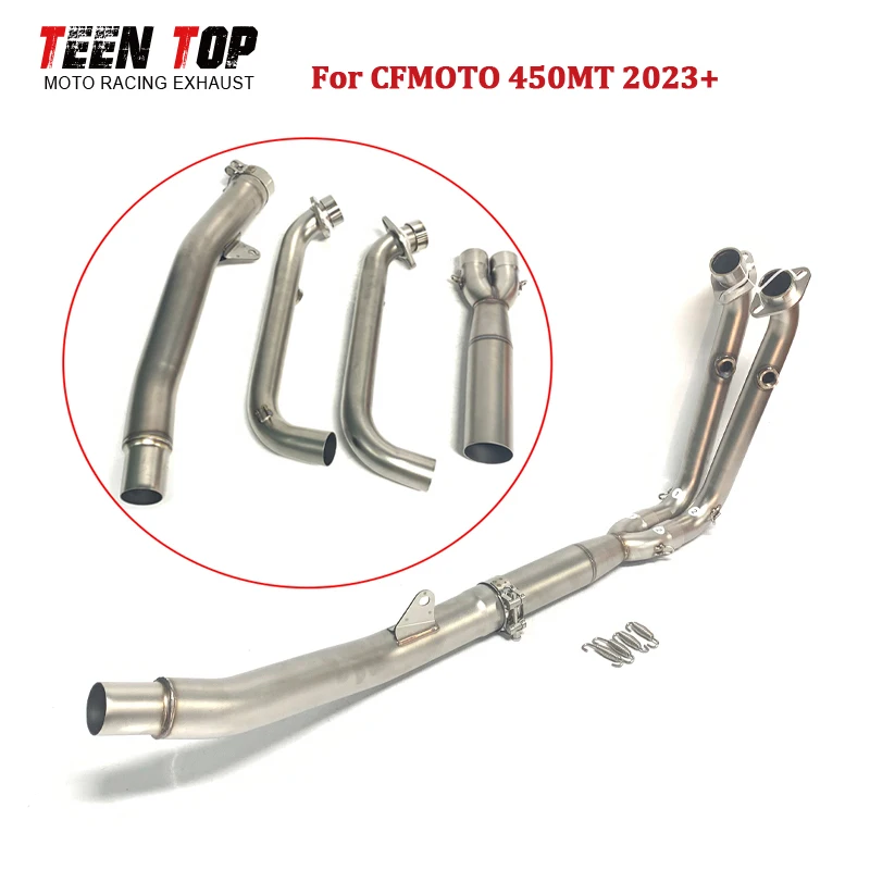 

For CFMOTO 450MT 450-MT Exhaust Front Link Pipe 450 MT Motorcycle Escape Moto Front Connect Pipe Exhaust Header Fit OEM Muffler