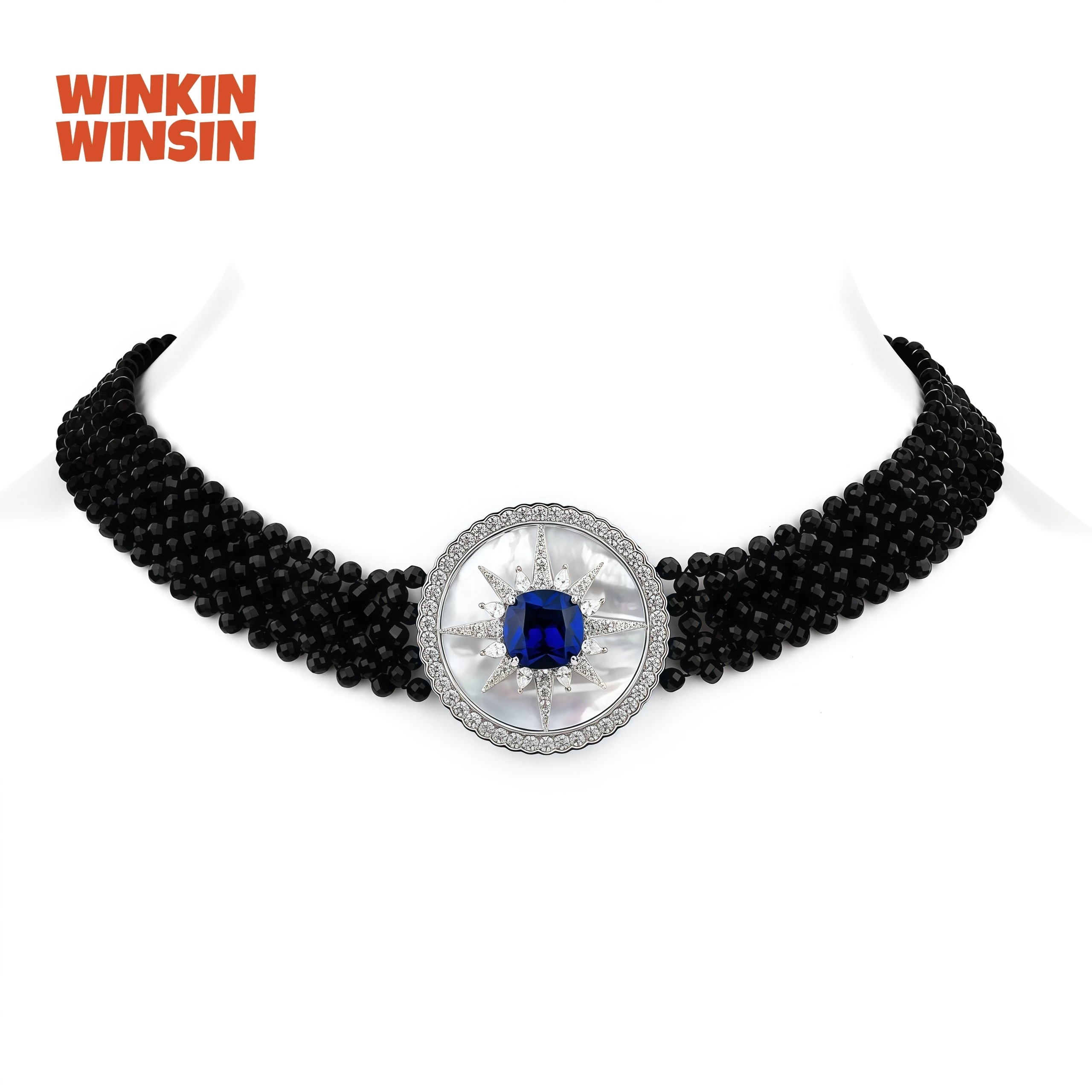 

WINKIN WINSIN Brand MST Luxury Brand Designer Collar Choker Necklace 925 Sterling Silver Multi Layer Necklace Jewelry