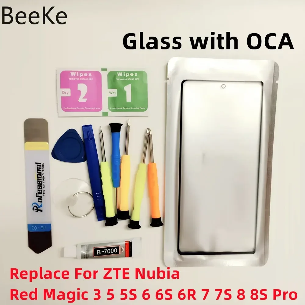 

Переднее стекло с сенсорным экраном + OCA для ZTE Nubia Red Magic 3 5G 5 6 6S 6R 7 7S 8 8S 9 9S 10 Pro+ Plus Замена объектива внешнего ЖК-дисплея