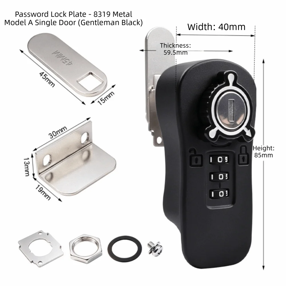 Zinc Alloy Combination Cabinet Lock Rotating Cam Surface Mount Mechanical Drawer Lock 3 Digit Anti-Rust