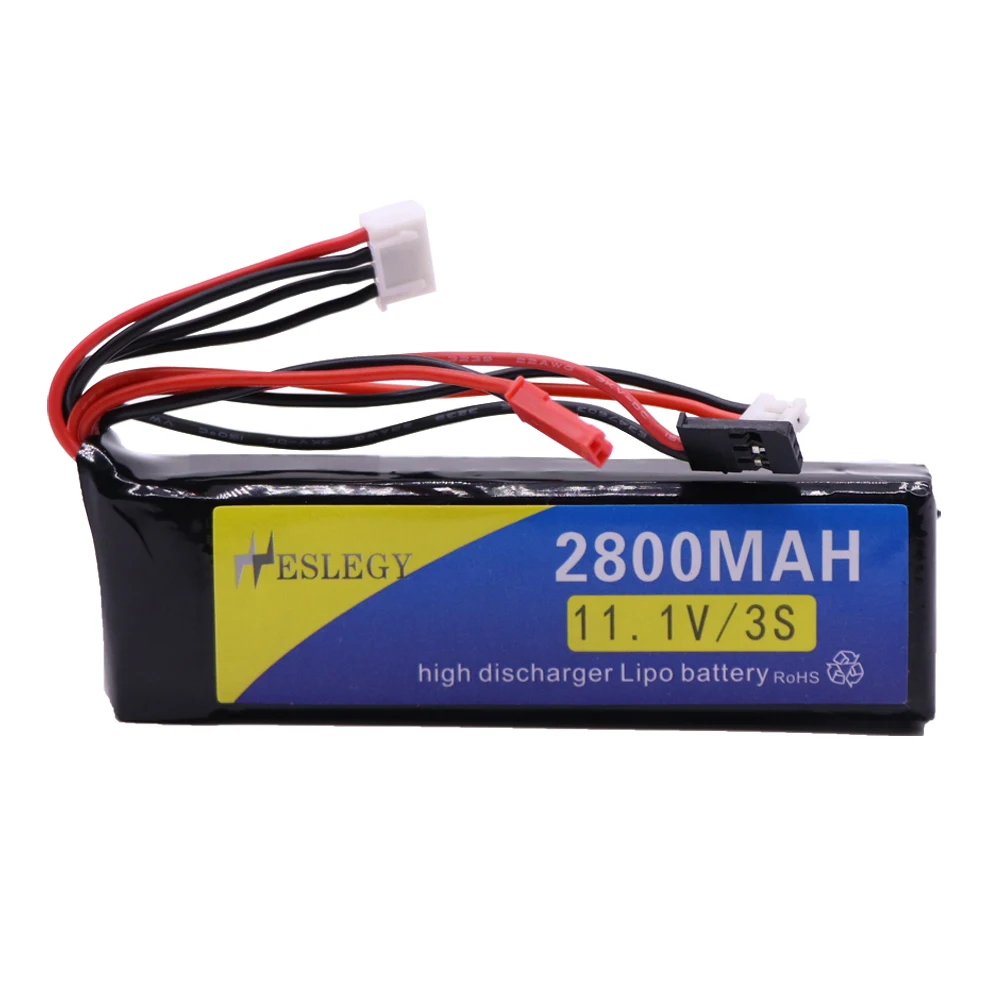 Upgrade 2800mAh11.1V 3S LiPo Battery with charger for Walkera DEVO 7 DEVO 10 DEVO12E F12E WFLY9 RadioLink AT9 AT10 Transmitter