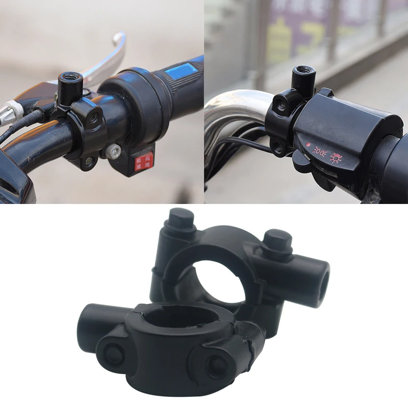 Motorcycle Rearview Handlebar Mirror Mount Holder Adapter Clamp Base 8mm 10mm 7/8