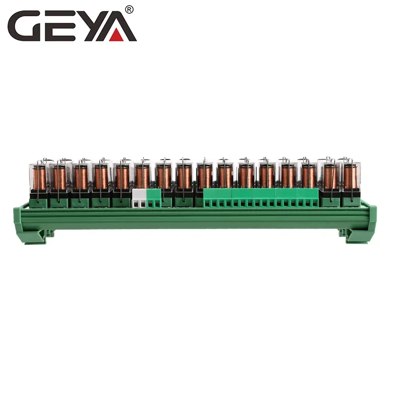 GEYA NGG2R 16 Channel Relay Module with Fuse Protection 12VDC 24VDC Relay PLC 1NO1NC