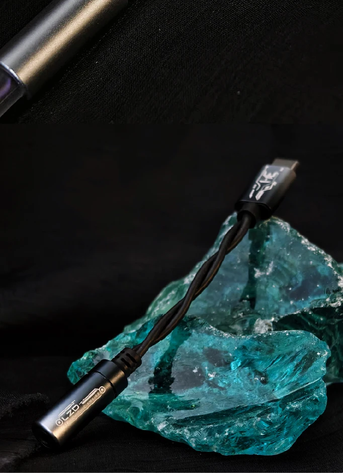 TANGZU LongZhongDui HIFI portátil DAC com fios de cobre banhados a prata de alta pureza apresenta chip KT02F20 tipo C para plugues de 3,5 mm