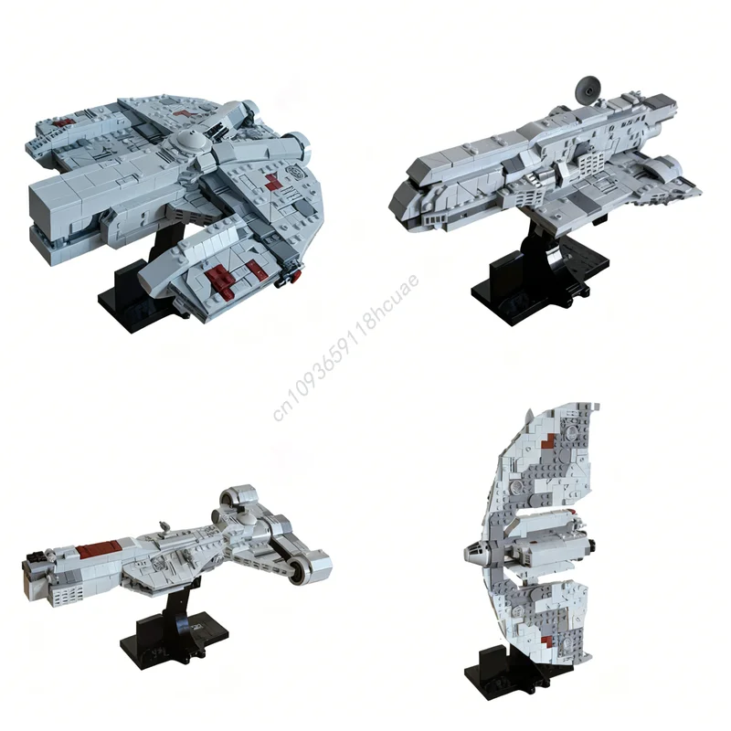 

768 деталей MOC Star Battle Milenium Falcon: альтернативные сборки, 4 модели, конструктор, игрушки, рождественские подарки, строительные блоки