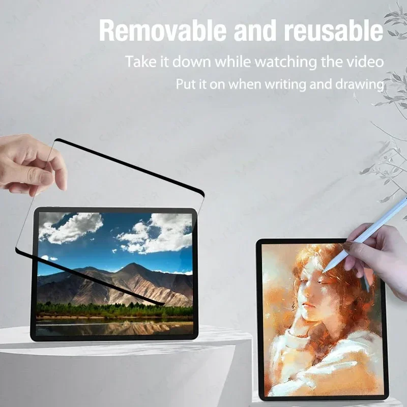 Paper Magnetic Like Screen Protector For Ipad 9 8 7 6 5 9th Generation 10 Ipad Pro 11 12.9 10.5 9.7 Air 5 4 13 2024 Mini 6 Film