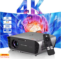 CAIWEI A9G Projector 4k Android 14 For Movies Netflix Certified 1900ANSI Lumens AutoFocus Smart TV WiFi6 HDR10 Bedroom Projector