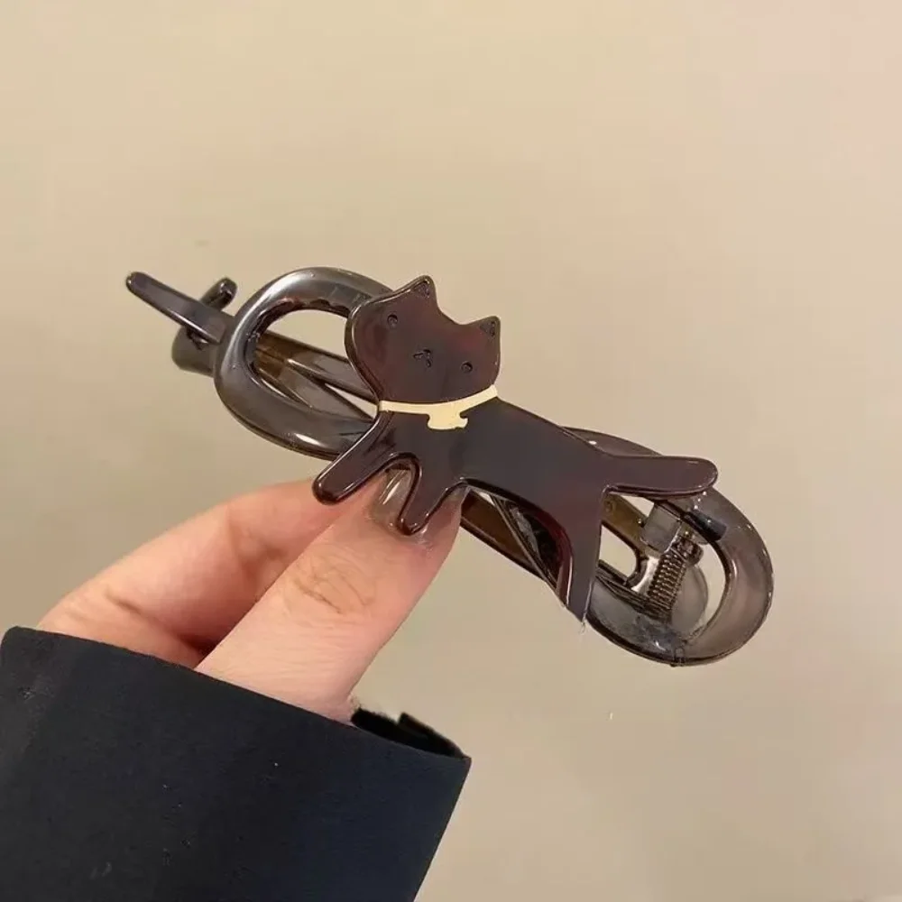 

2025 New Leopard Cat Hair Claw Clip Large Twist Updo Clip for Women Fashionable Boho Hairpin Back of Head Hair Accessories