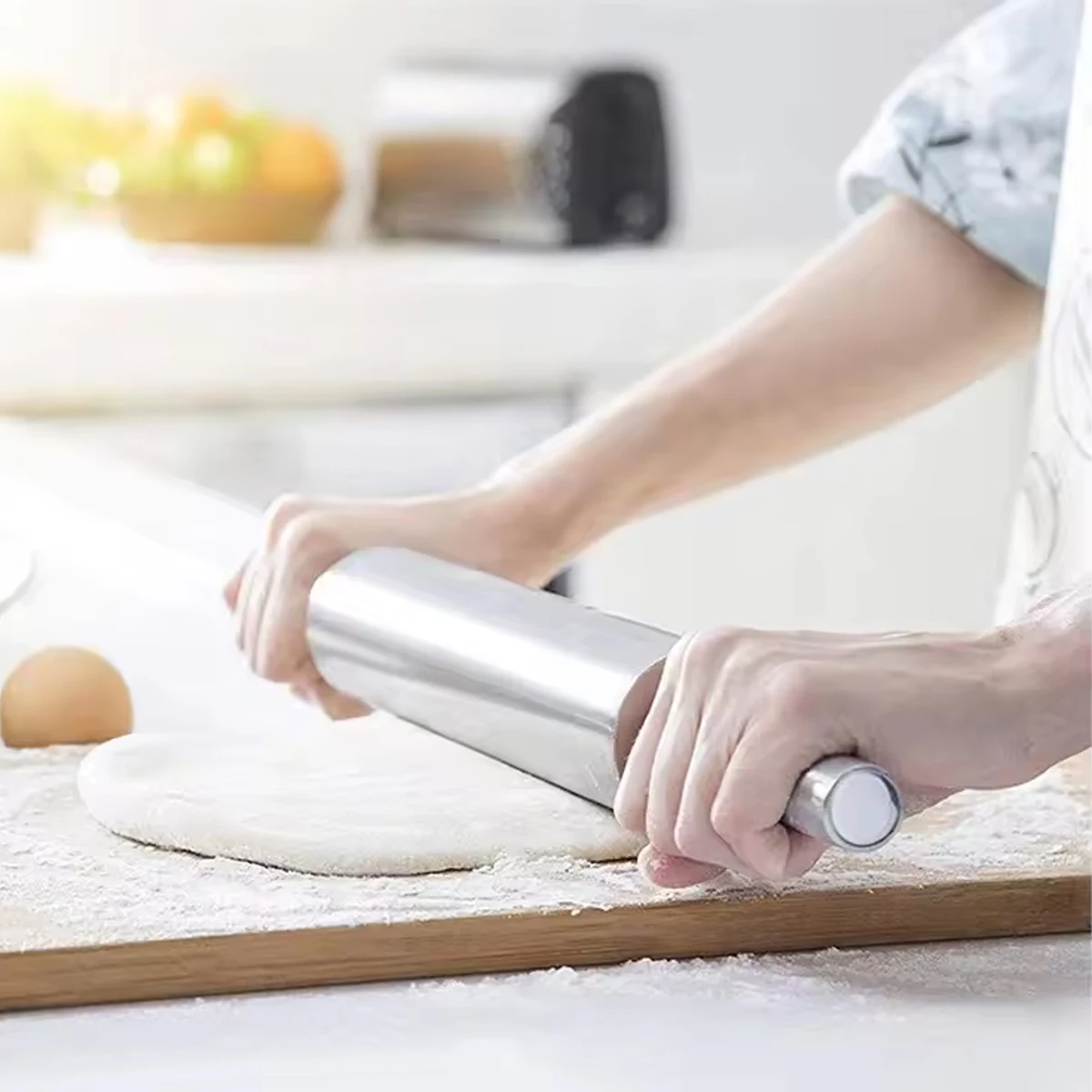 

Stainless Steel Rolling Pin for Home Baking for Pressing Flour Dough and Rolling Noodles Simplifying Your Pastry-Making Tasks