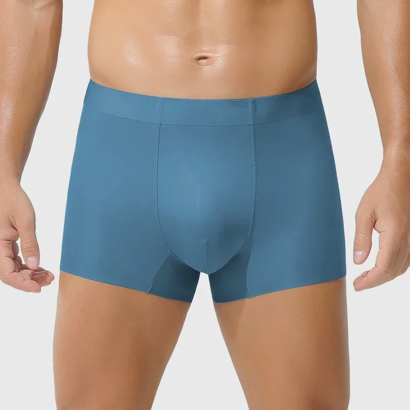 

5PCSMen's underwear, 100 pairs of double-sided seamless briefs, silk inner lining, 0-feel comfortable, four-corner shorts