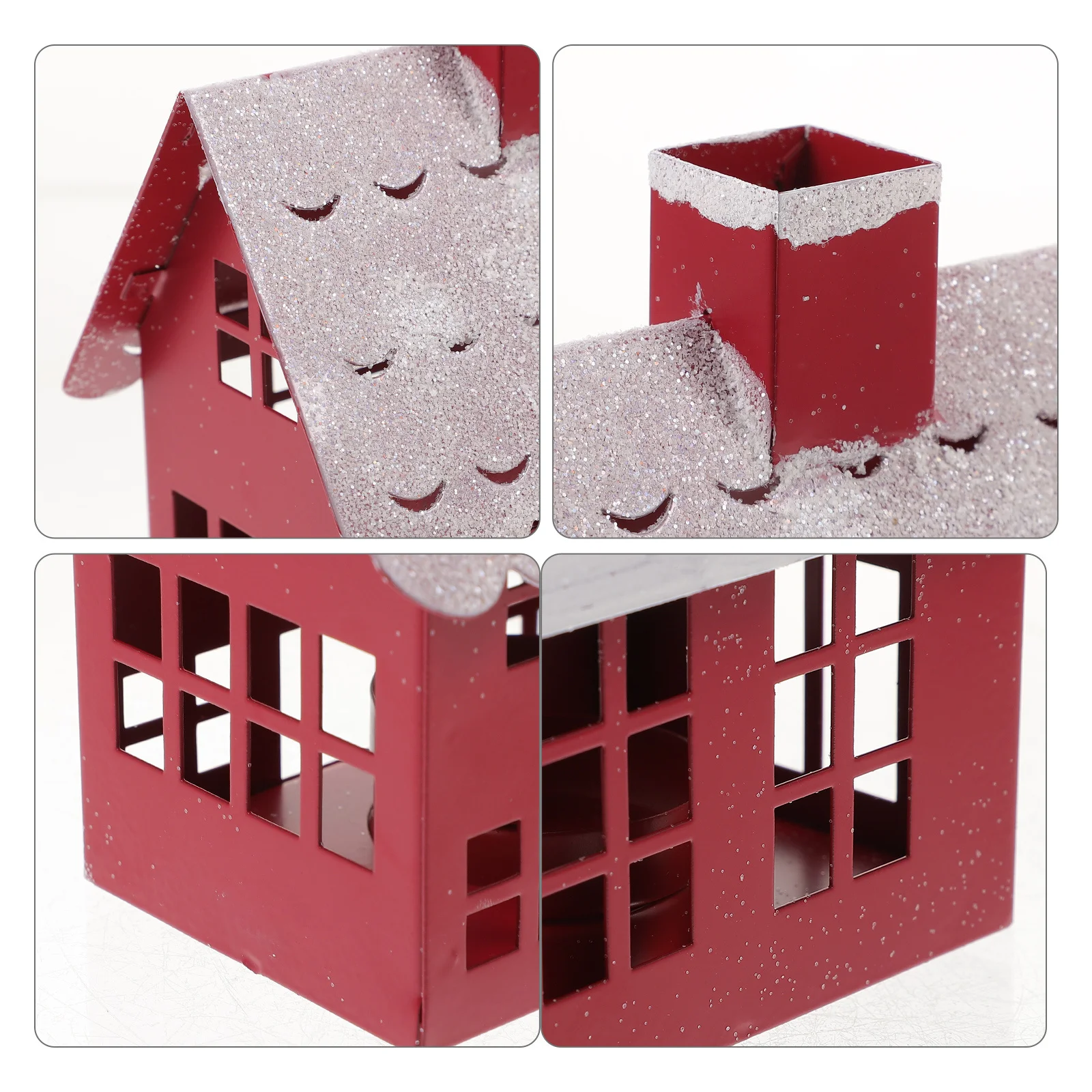 

Christmas Decoration Metal House Desktop Holder Unique Gift for Family Friends Festive Season Christmas Village Houses
