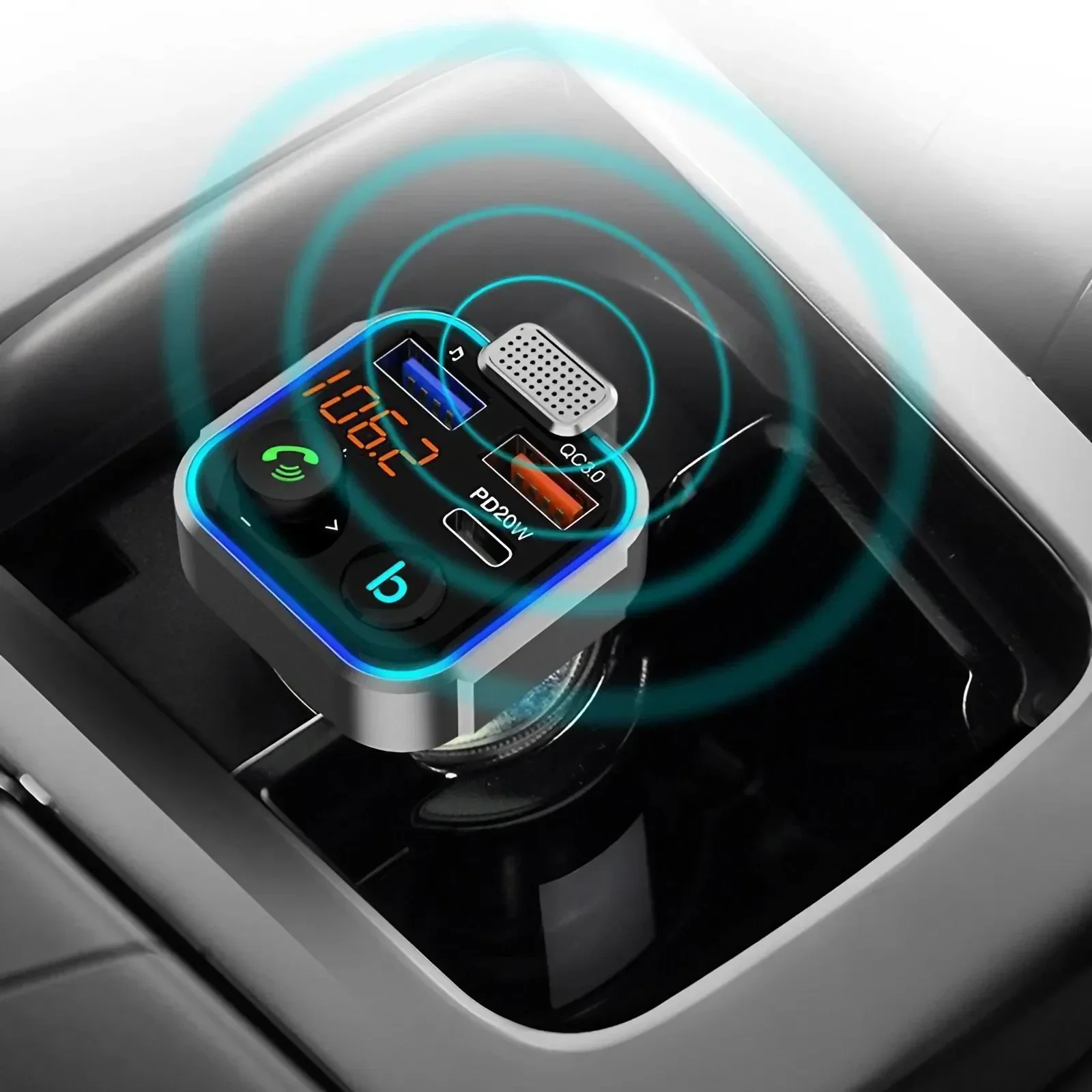 Hochwertiges 3,1 A Dual-USB-Autoladegerät, 2-Port-LCD-Display, Voltmeter, 12–24 V, Zigarettenanzünder-Auto-Ladegerät-Adapter – Detail 16