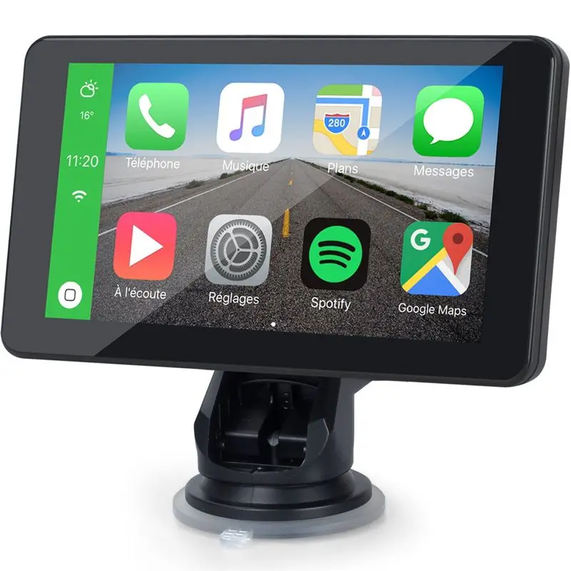 

Стабильный 7-дюймовый монитор Carplay, портативная беспроводная навигационная система Carplay для автомобиля, универсальный дисплей, совместимый с Android Auto и Siri