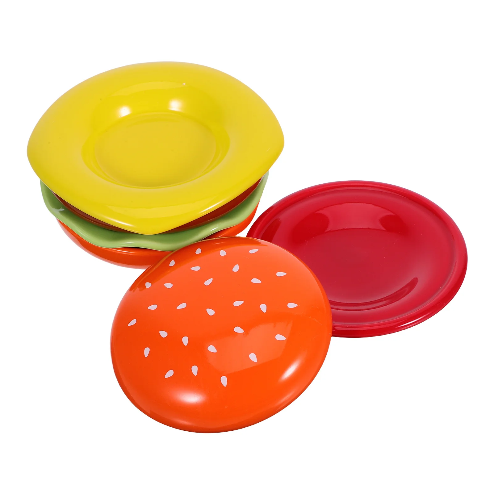 

6 шт. керамические миски для соусов, закусок, тарелки для закусок в форме гамбургера, стильное дополнение к любой обеденному столу