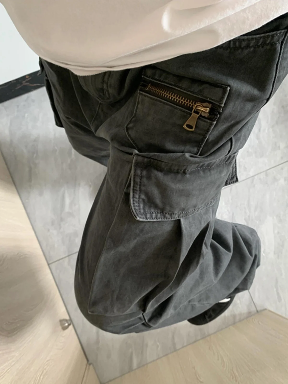 

Рабочие брюки с большими карманами, весенне-осенние, прямого кроя, для активного отдыха, походные, повседневные мужские брюки в уличном стиле