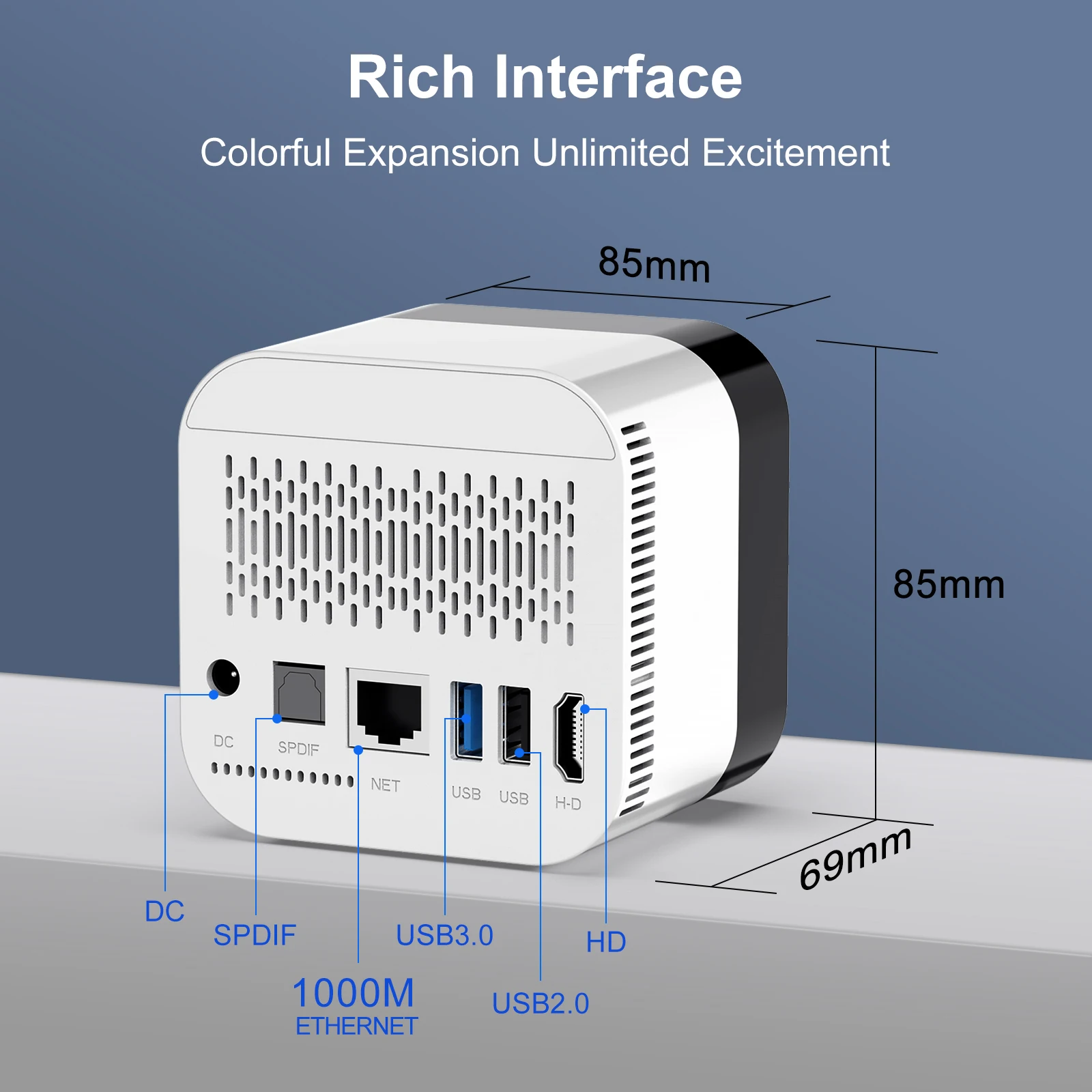 H96 Max H728 Smart TV Box, Allwinner Octa Core 8K ULTRA HD Android 14 TV Box, Odtwarzacz Multimedialny, Set-Top Box, Ethernet 1000M, WiFi 6