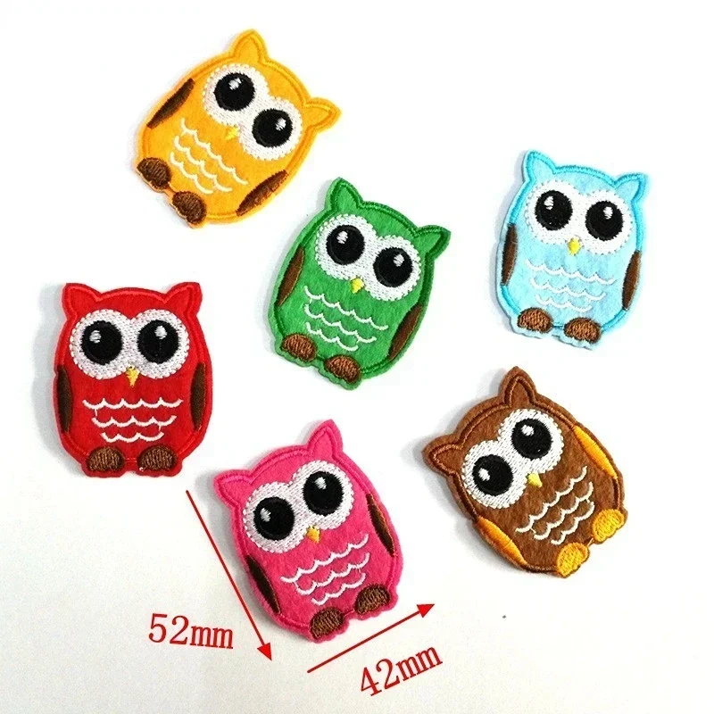 50pcs/Lot Small Embroidery Patch Animal Bird Owl Hawk Hat Shirt Bag Kids Clothing Decoration Accessory Craft Diy Applique