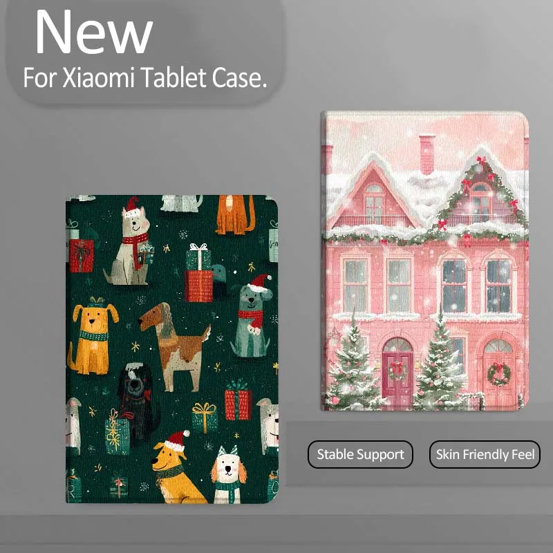 

Snowy Pink House Cartoon Gift Tablet Case For Xiaomi Redmi Mini Pad SE K 2 4 5 6 7 8 2023 2025 11 8.8 11.2 10.1 Pro