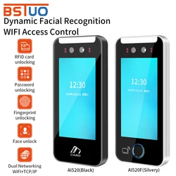 TCP IP Wifi 5000 Users 5In Touch Lcd 2MP Camera Biometric Face Recognition Fingerprint Access Control Time Attendance Free Cloud