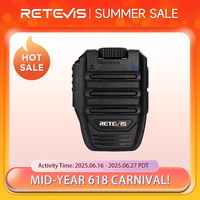 Retevis HWN001 Bluetooth Wireless Remote Microphone PTT Speaker Mic for RB37 RB637 RB689 HD2 - Walkie Talkie with Loud Volume