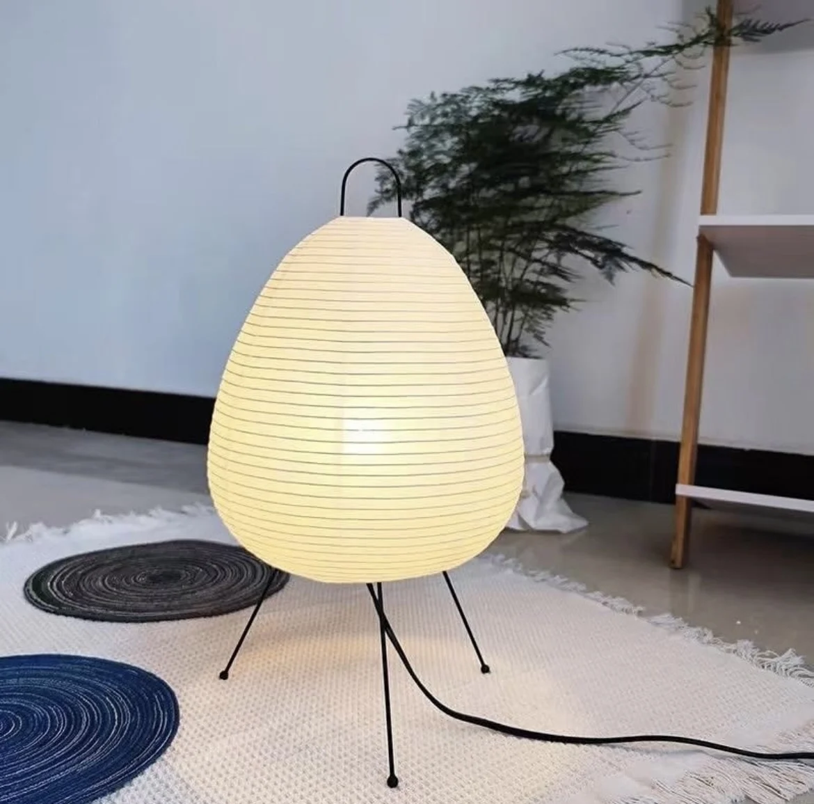 

Rice Paper Table Lantern LED Japanese Wabi-sabi Style Desk Lamp Living Room Bedroom Indoor Tripod Floor Lighting Decor.