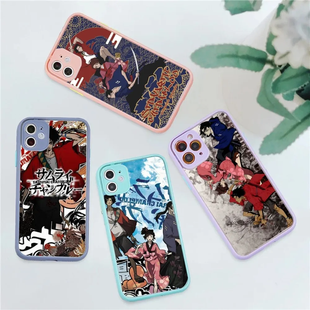 

Anime Samurai Champloo Phone Case For IPhone 14 11 12 13 Mini Pro Max 8 7 Plus X XR XS MAX Translucent Matte Cover