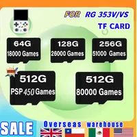 RG353V RG353VS TF Card ANBERNIC 512G Preloaded Games for Bag Retro Handheld Game Built In 80000 Game  256G 128G 64G 512G 450 PSP