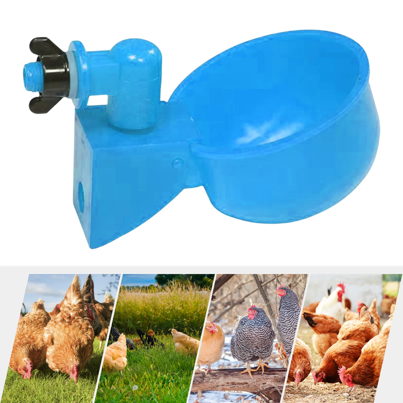 6-60pcs Chicken Duck Drinking Cup Automatic Drinker Chicken Feeder Plastic Poultry Farm Water Drinking Cups Easy Installation