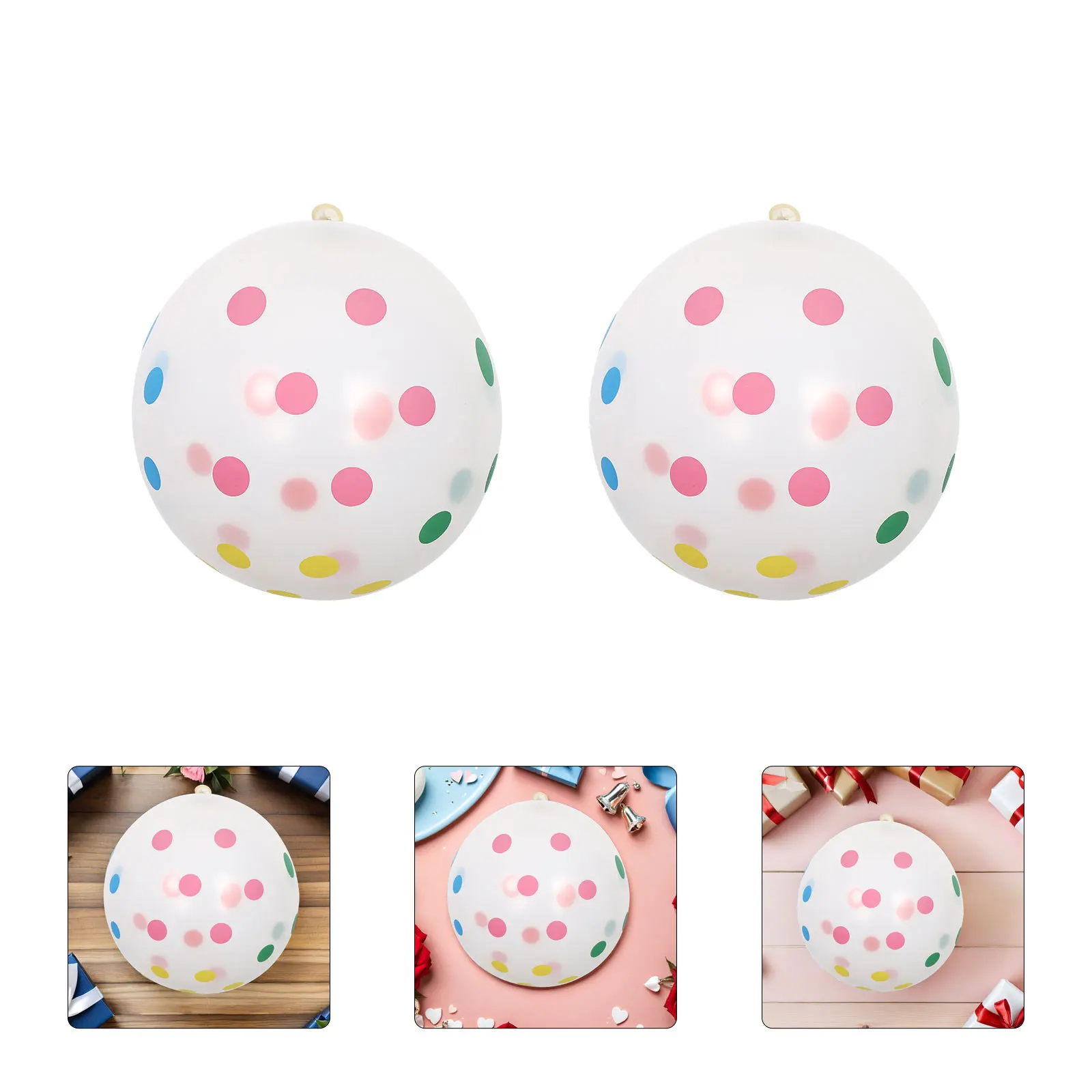 

100Pcs Dots Latex Balloons Transparent Colorful Birthday Party Wedding Decorations Engagement Bridal Shower Supplies
