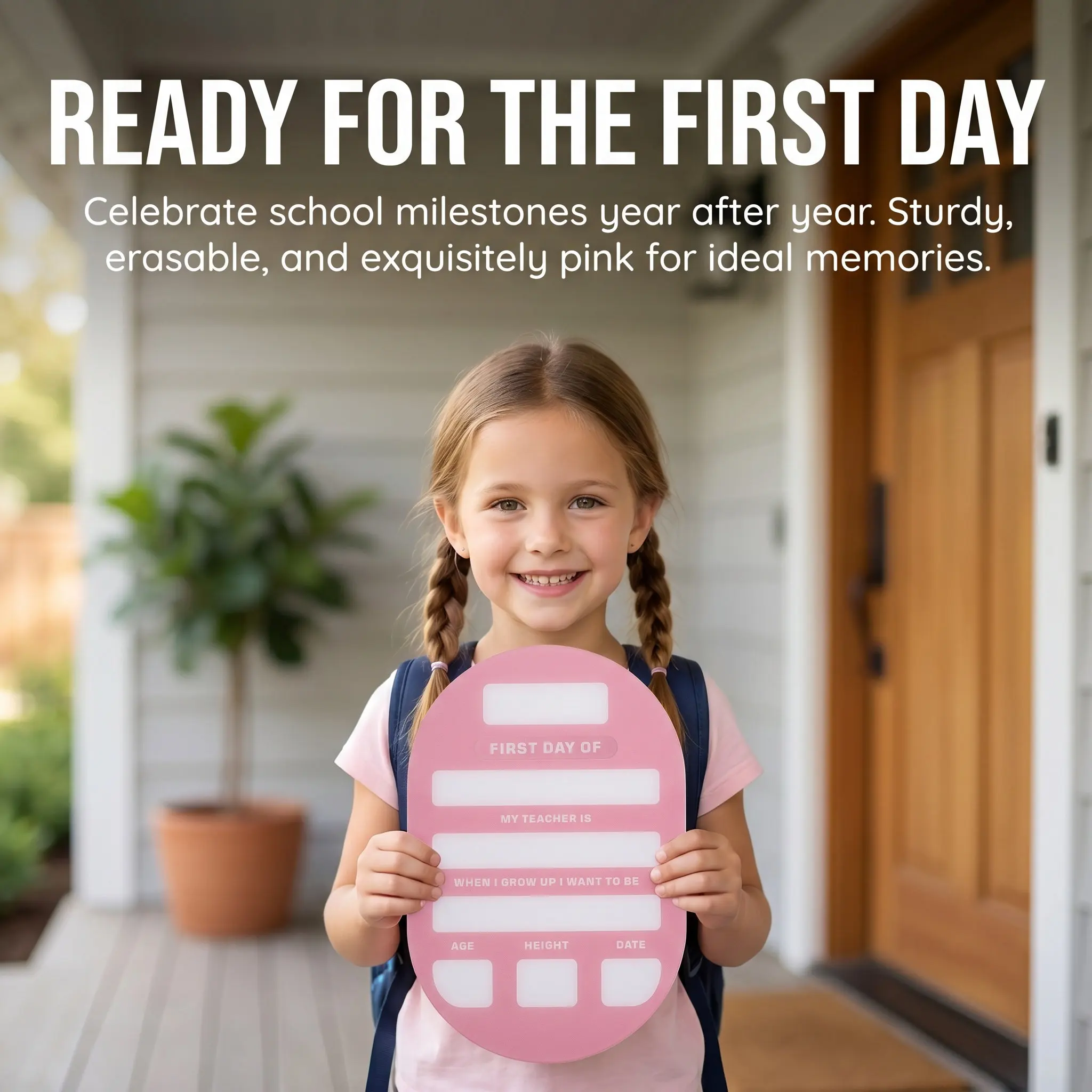 Acrylic First Day School Sign 11.8x7.9 Inch Reusable Dry Erase Board Preschool Kindergarten Photo Prop Back to School Chalkboard