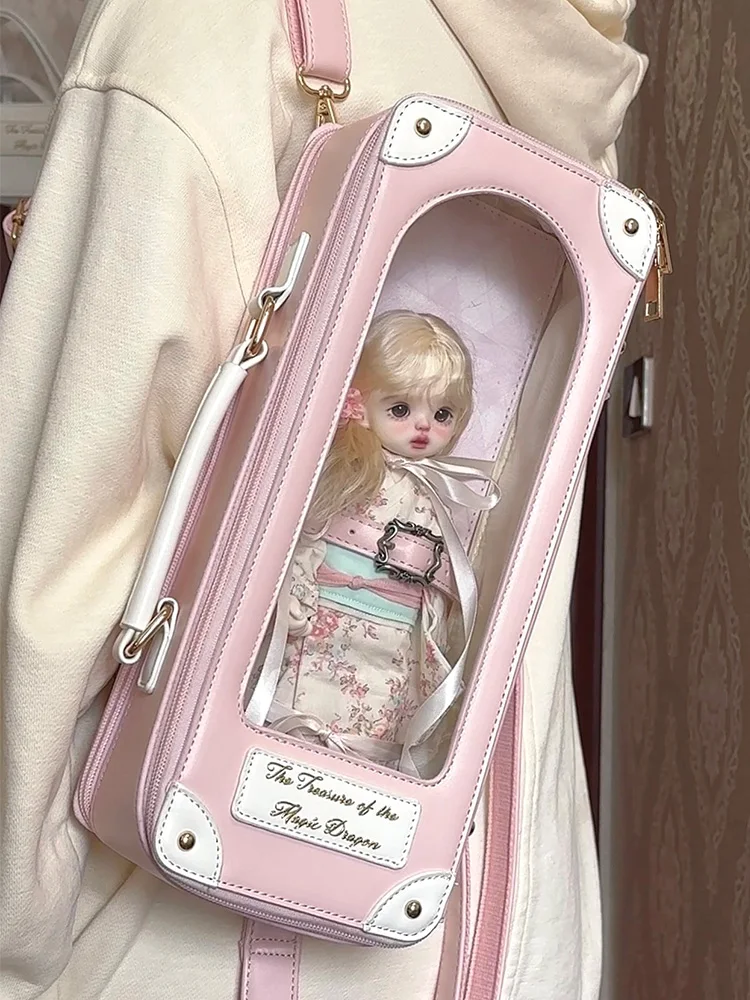 Original Kawaii Y2k 6 Points Bjd Baby Doll Bag Students Cute Doll Collection Bag Portable Crossbody Shoulder Bjd Shoulder Bags