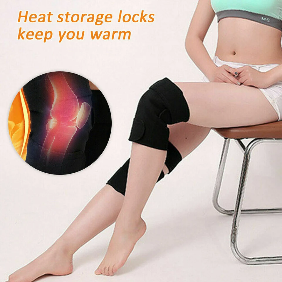 1Pair Tourmaline Self Heating Knee Pads Support Magnetic Therapy Kneepad Protective Belt Pain Relief Arthritis Knee Patella