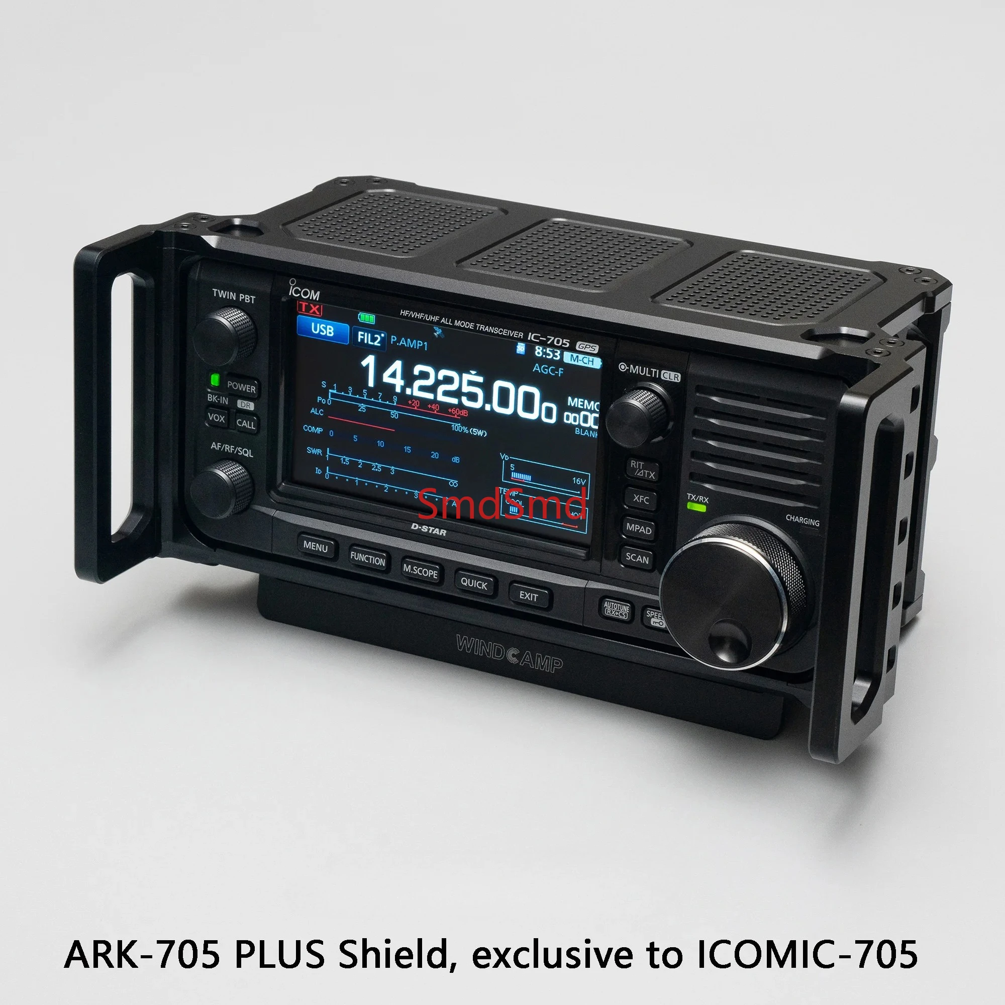 Design ARK-705 Shield Case Carry Cage Radio Protector Case For ICOM 705 IC-705 CNC Mounting Bracket