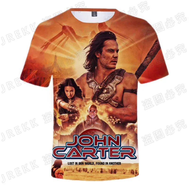 2022 New Summer Fashion Casual Streetwear John Carter T Shirt Boy Girls Children 3d Print T-shirt Short Sleeve Tops Cool Tee