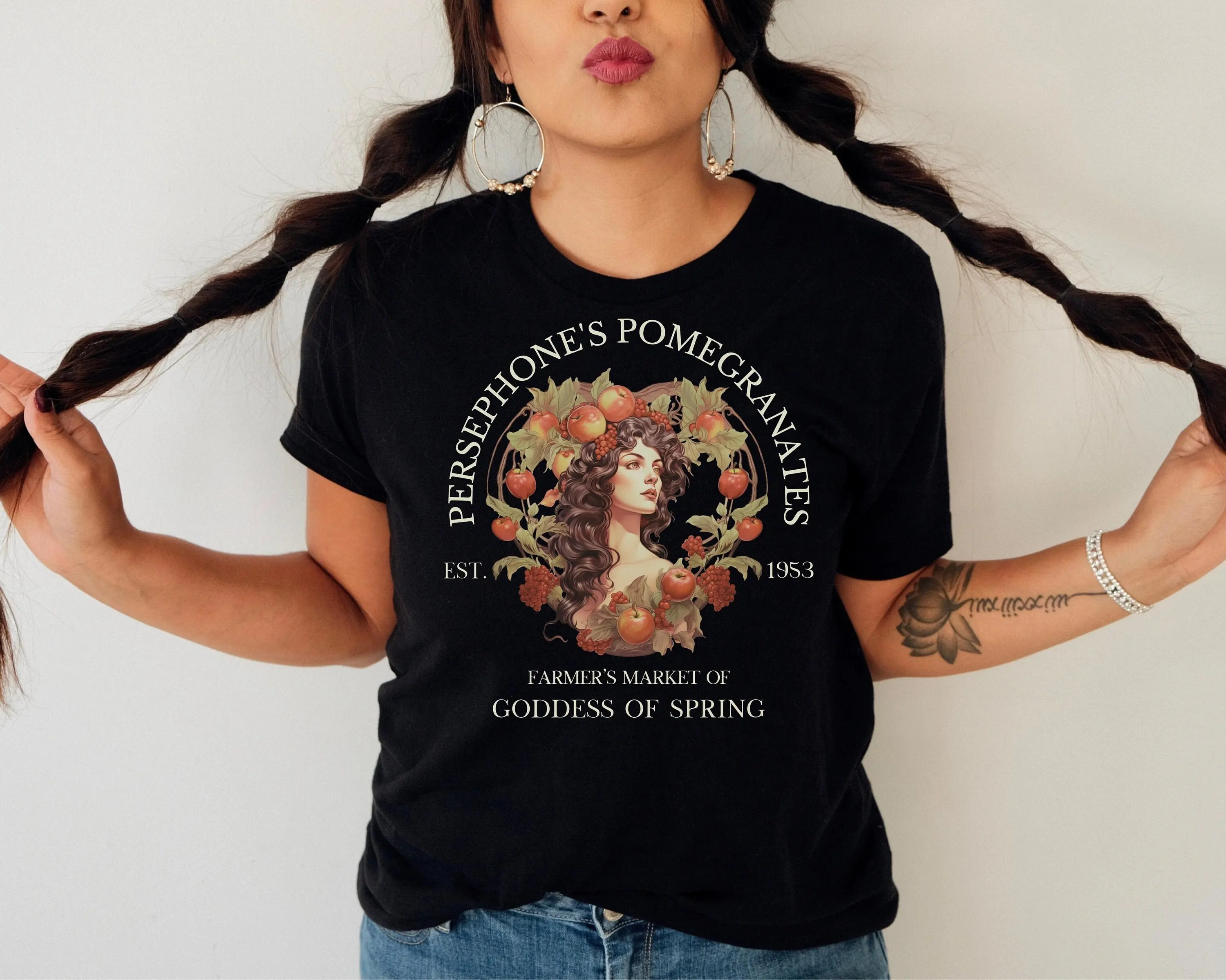 Persephone Shirt Greek Mythology Greek Goddess Of Spring Dark Academia Persephone Art Persephone Bibliophile Shirt