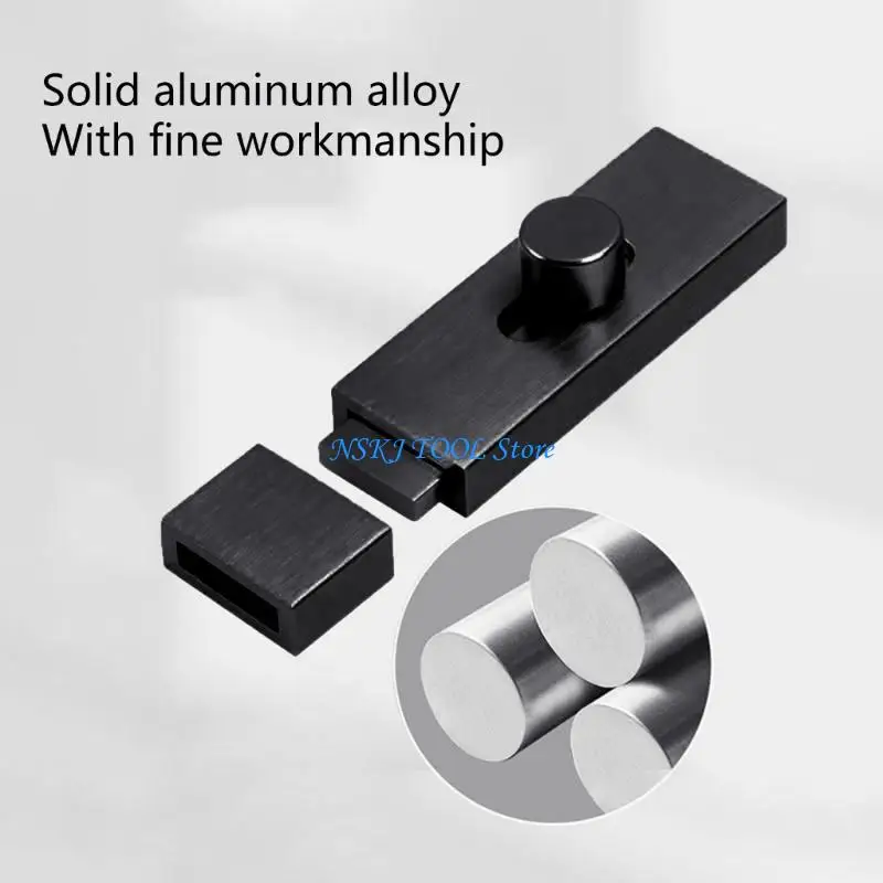 L8RC Aluminum Door Fastener rusts  Proof Door Hasp easy installs Door Bolt for Enthusiasts search  Security & Aesthetic Appeal