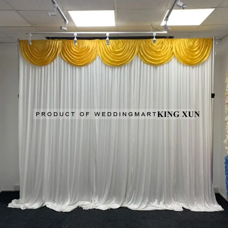 

3x3M Ice Silk Wedding Backdrop Curtain Stage Background Photo Booth Baby Show For Event Party Decoration