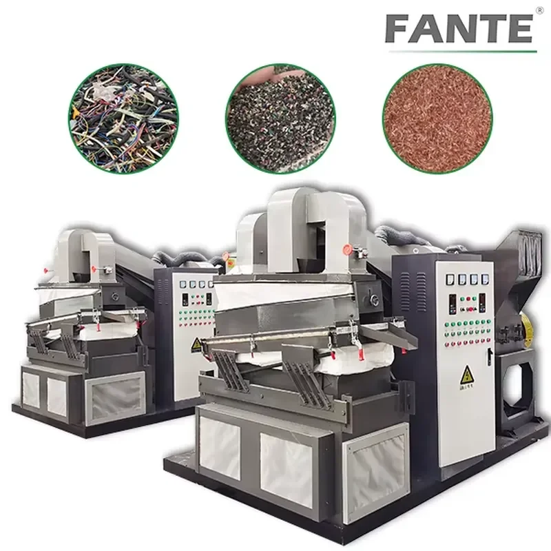 Crusher All-in-one High Purity Scrap Cable Separator Fully Automatic Recycling Copper Rice Recycling Machine