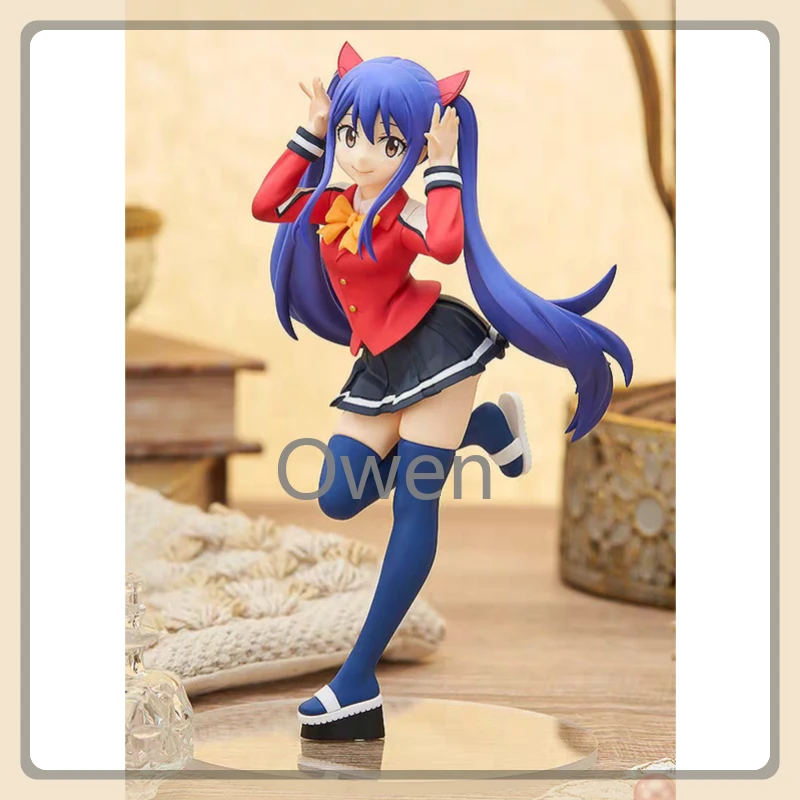 17cm Genuine Original Anime FAIRY TAIL Figurine Cute Girls Wendy Marvell Action Figures PVC Model Collection Toys Birthday Gifts