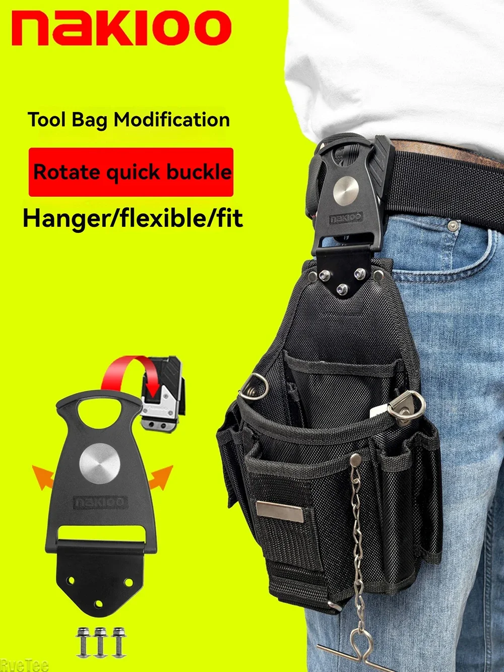 Tool Belt Bag Rotary Hang Up Quickly - Conversion Parts for DeWalt Tajima Universal Accessories