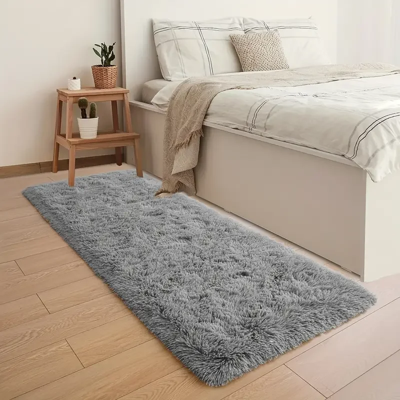 VIKAMA Tapis à poils longs doux et moelleux, tapis de canapé de salon lavable en machine et facile à entretenir, tapis de chevet pour la décoration de la maison de la chambre à coucher