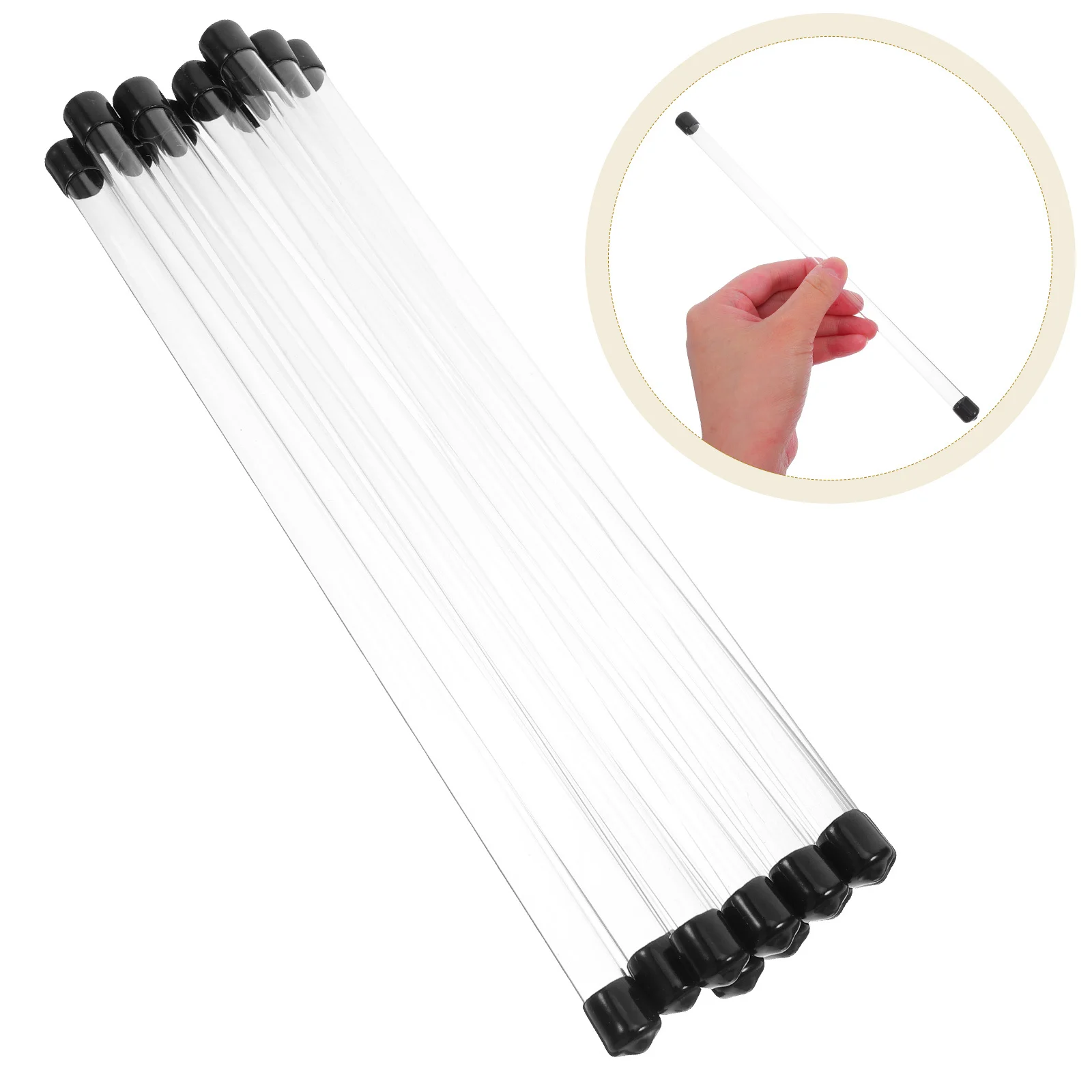 

10pcs Clear Plastic Small Empty Storage Tubes Transparent Experiment Round Tubes For Aroma Preservation Sample Test Bead