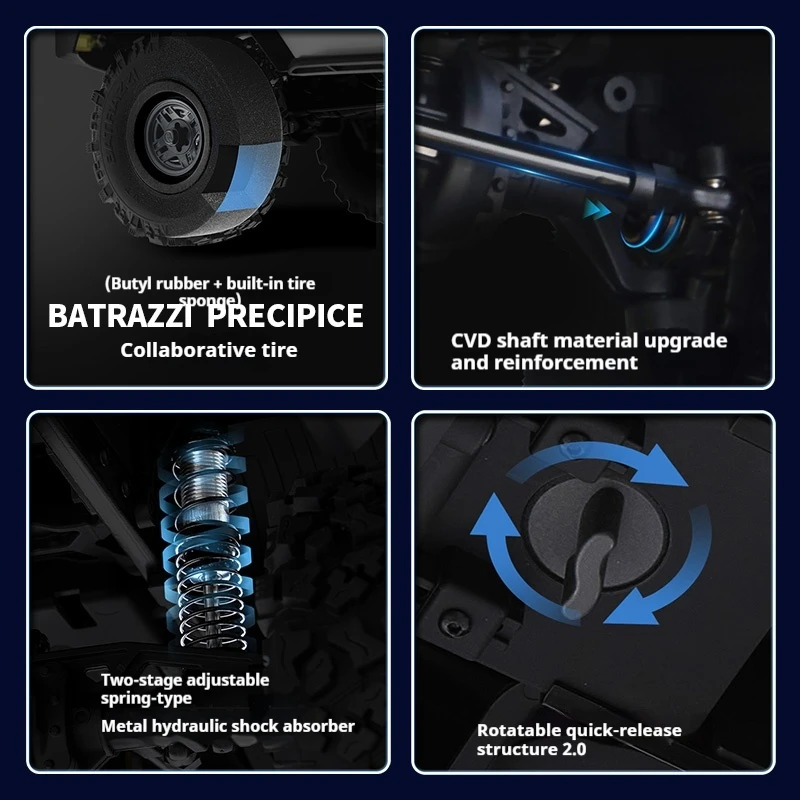 FMS 1/10 FCX10 FCX18 LC80 PRO لاند كروزر بدون فرش RC الزاحف 4WD فرش LC80 محاكاة معبر تسلق نموذج سيارة