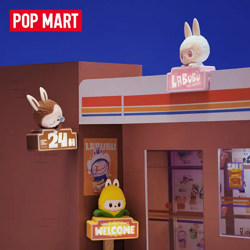 

POP MART LABUBU The Monsters Mini Market Series Cute 3D Fridge Magnet Cartoon Refrigerator Decor For Home Kitchen Toy Collectors