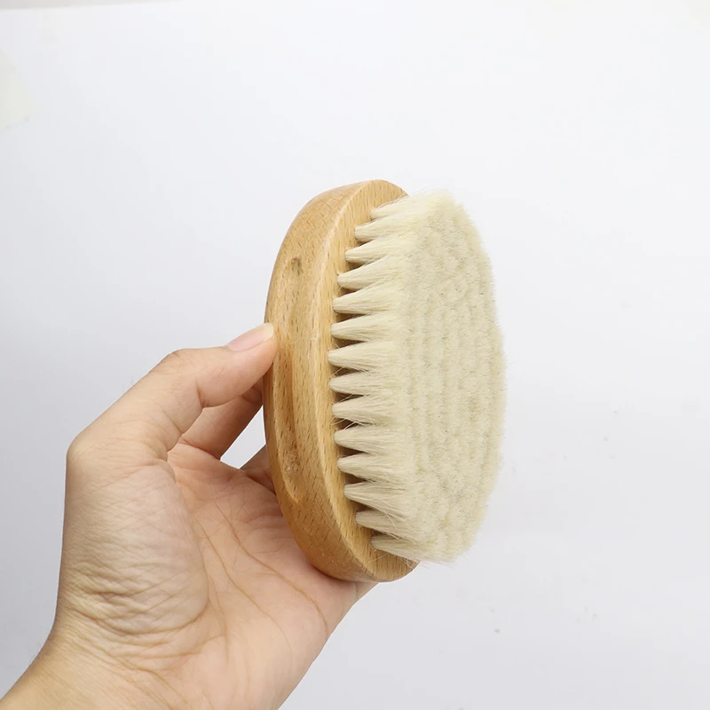 New Baby Care Pure Natural Wool Baby Wooden Hair Brush Newborn Comb Hair Bath Brush